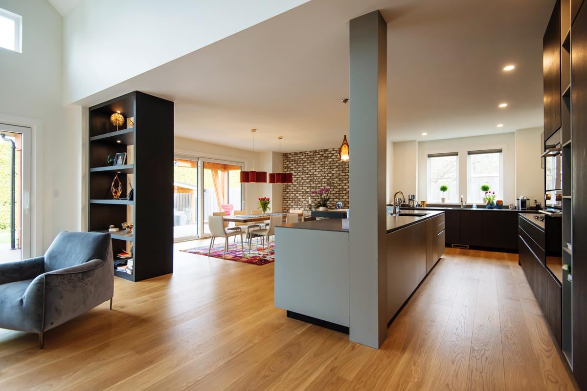 open concept hardwood flooring